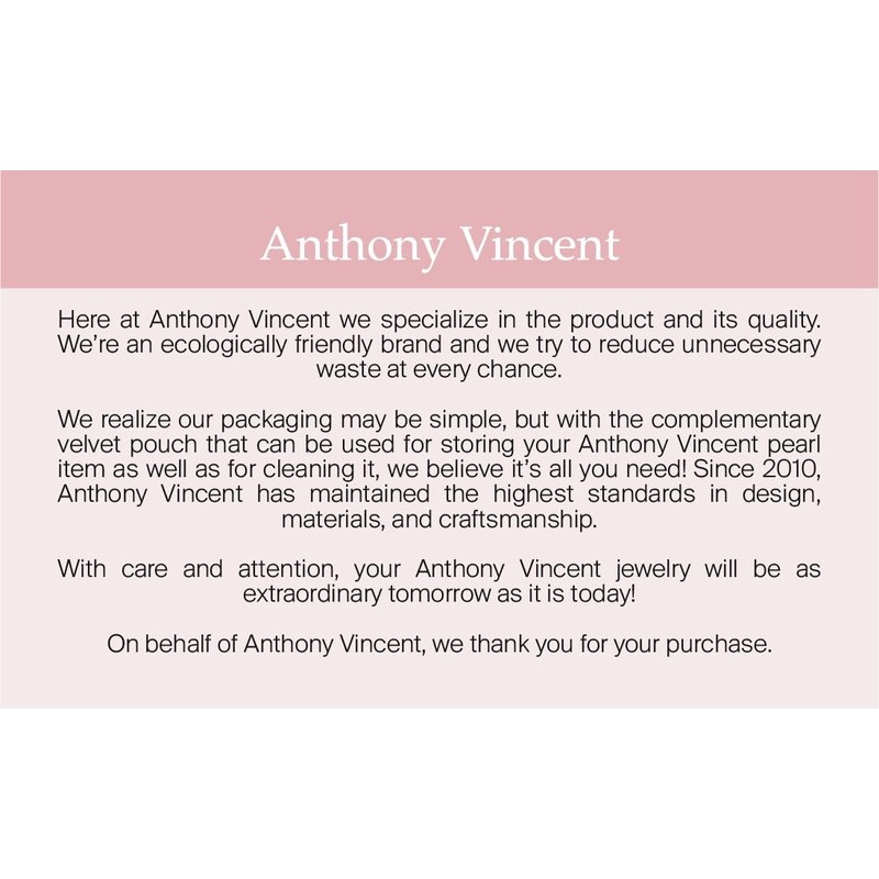 Anthony Vincent Aretes mujer - Aretes 2 Perlas Cultivadas Blancas