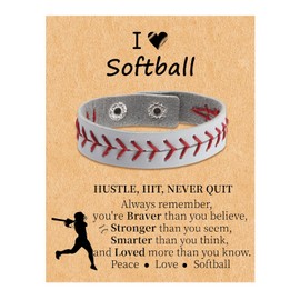 Softball Bracelet Softball Gifts Softball Stuff Accessories for Softballs Favors with a Card