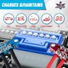 Kaas Battery Terminal Connectors Set - Red/Blue Top Post for