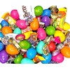 Pre Filled Chocolate Candy Plastic Easter Eggs with Free Unique