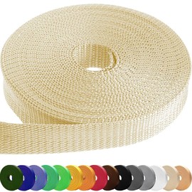 TECEUM 1.5 Inch Webbing – Cream – 10 Yards – 1.5” Webbing for Climbing Outdoors Indoors Crafting DIY nw