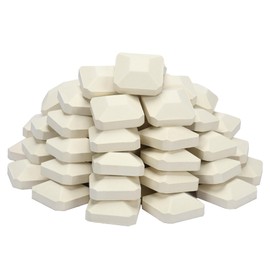 Leship Ceramic Briquettes Replacement for Lynx L27 L30 L36 L42 L54 and Other Gas Grills, Gas Grill Briquettes Replacement for Lava Rocks, 2 x 2 inches, 50-Piece