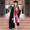 Senior 2027 Sash - Black Satin with Gold Glitter Letters