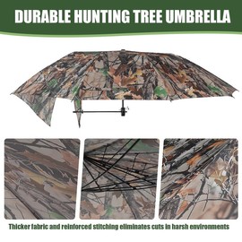 Kalkal Tree Stand Umbrella, 58" Wide Camo Hunting Umbrella for Tree Stand, Weather-Resistant Treestand Roof Quick Set, Portable Hunting Accessories