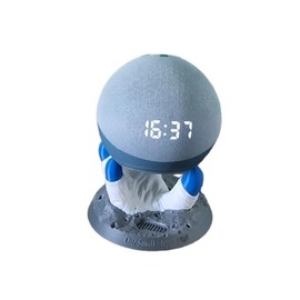 BikerBeat Soporte Stand Compatible con Echo Alexa Dot 4 y 5 Mano Astronauta en La Luna