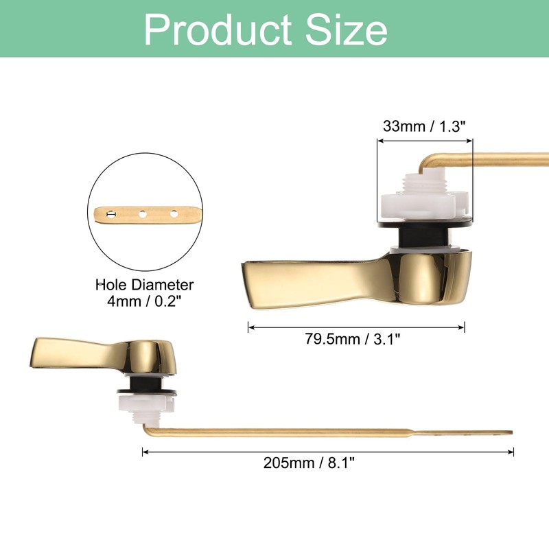 uxcell Toilet Handle Replacement Kit, Front Mount Toilet Handle Lever