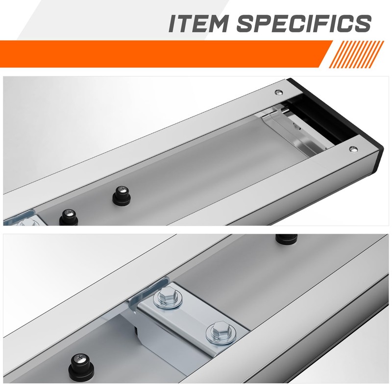 [Pair] 6 Inch Silver Stainless Steel Running Boards Side Steps