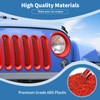 PDKLIN for Jeep JK Front Grille Inserts & Headlight Cover
