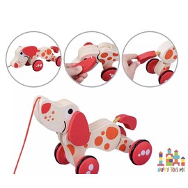 HAPPYTOYSMX | Juguetes | Juguetes para Bebe | Perro de Arrastre | Juguetes Didácticos Ideal en la Estimulación Temprana | Juguetes para Niña – Juguetes para Niño | Juguete Educativo de Madera