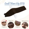 Easyouth Brown Sew in Hair Extensions Real Human Hair Silky