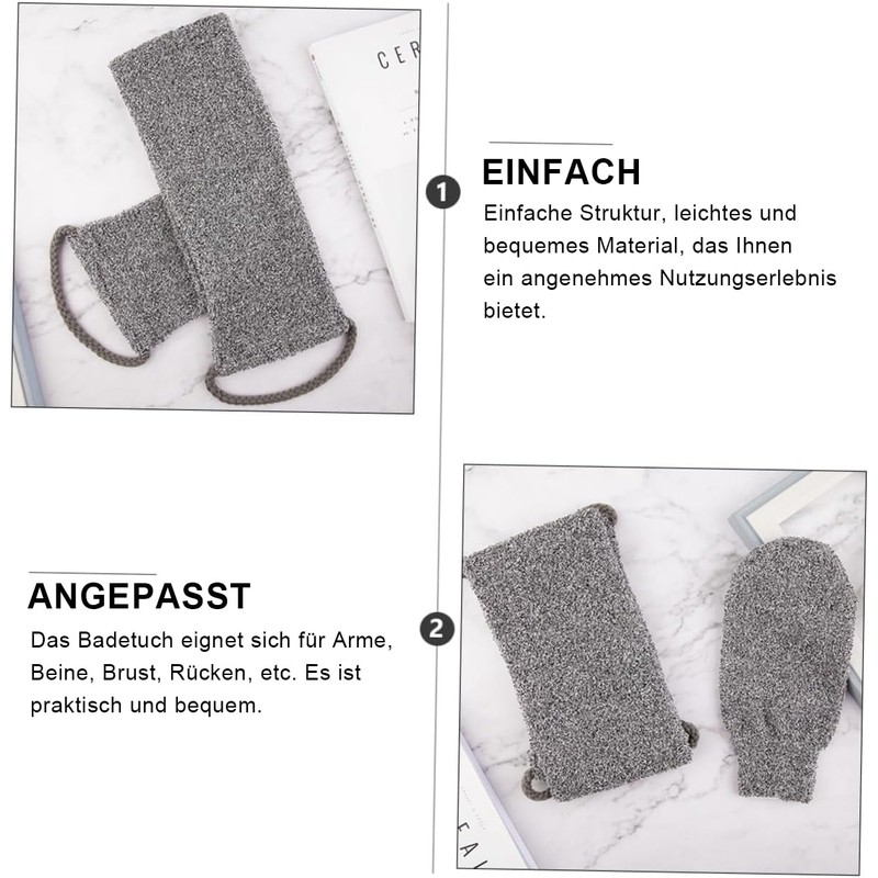 Voarge Back Scrubber, Back Brush Shower with Exfoliating Gloves, Bamboo