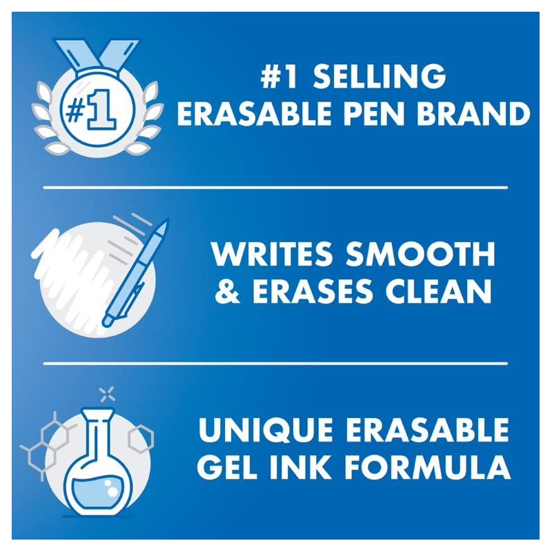 Pilot FriXion ColorSticks Erasable Gel Ink Pens, Fine Point 0.7