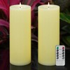 10" x 4" Large Outdoor Candles with Timer Waterproof Flickering