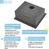 SHACO 18x18 Inch Drop In Black Bar Sink, 18 Inch
