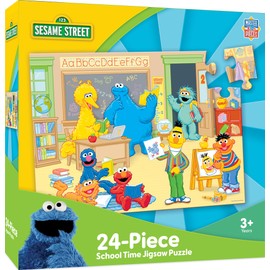 Masterpieces 24 Piece Sesame Street Puzzle for Kids - School Time - 15"x11.5"