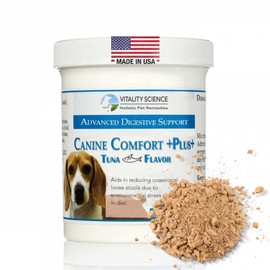 Vitality Science Canine Comfort Plus for Dogs | Advanced Digestive Support | for Chronic Vomiting & Diarrhea | Restores Microbiological Balance | Reduces Acidity | 100% Natural & Safe (Beef, Large)