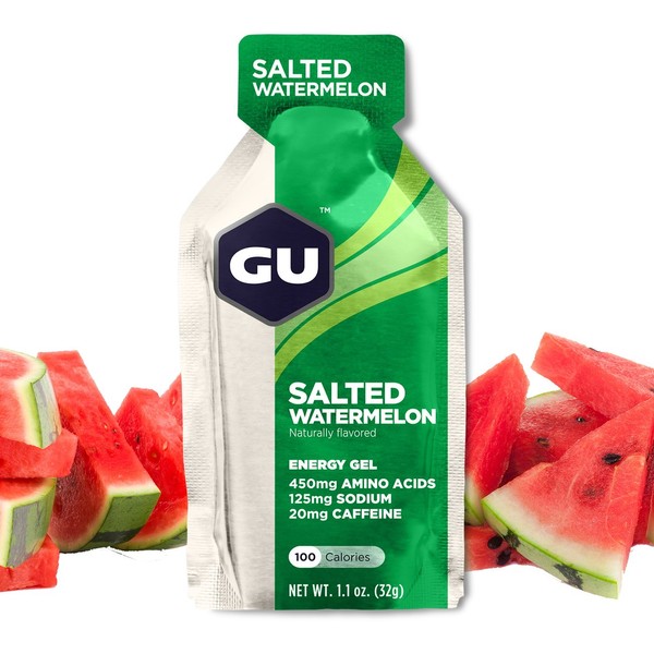 GU Energy Original Sports Nutrition Energy Gel, Salted Watermelon, 8 Count