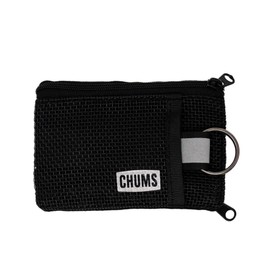 Chums Chums Surfshorts Flow Wallet - Ultra Thin Slim Card RFID Wallet For Men with Keyring Attachment & Quick Drying Mesh - Black