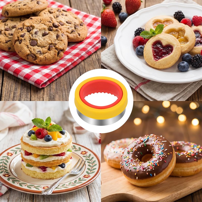 4 Inch Round Cookie Cutter with Plastic Top Protection, Large