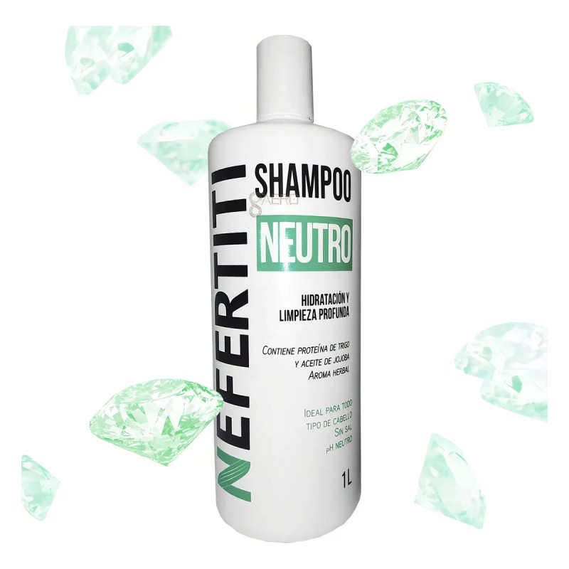 Shampoo Neutro Nefertiti Sin Sal Limpieza Profunda 1000 Ml