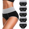OLIKEME High Waisted Underwear for Women Tummy Control Cotton Plus
