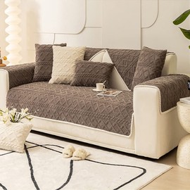 Velvet Quilted Couch Sofa Cover, Soft Sectional Couch Covers, Non-Slip Sofa Slipcover for Dogs Cats Pet Love Seat Recliner Leather L Shaped, Armrest Backrest Cover (Color : #20, Size : 90x120cm/1PC