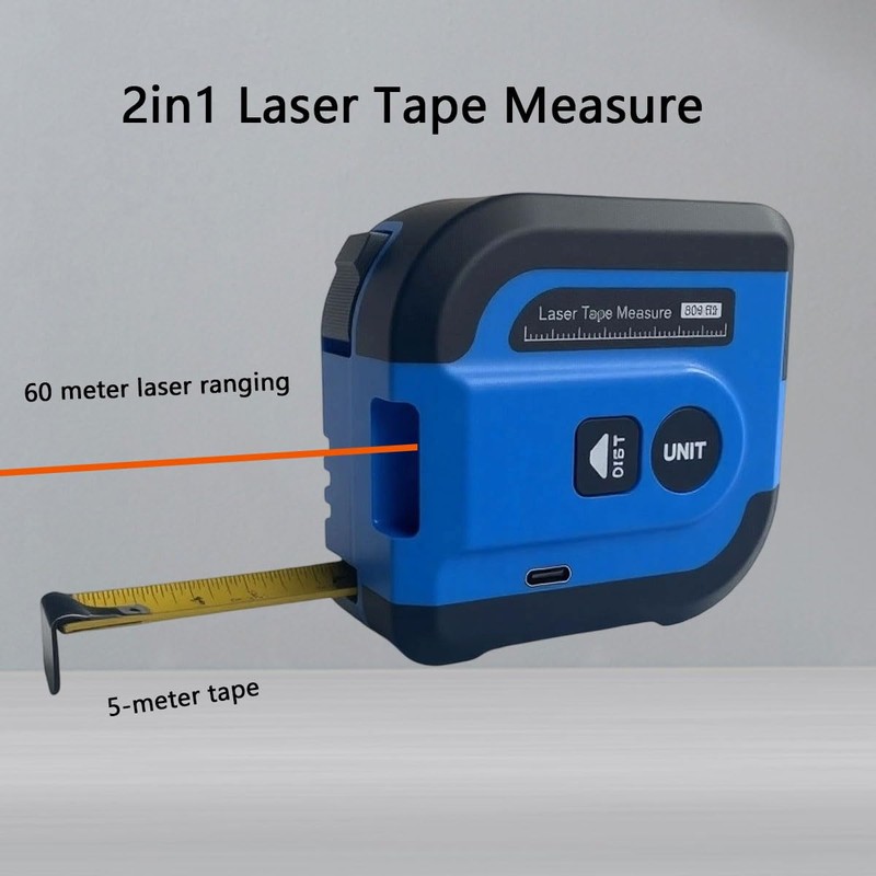 Miangerrn Digital Laser Tape Measure, 60m Laser Range and 5m
