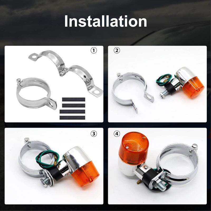 Ygmylandbb Motorcycle Turn Signal Bracket, Metal Motorcycle Modified Turn Signal