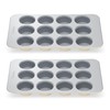 Caraway Non-Stick Ceramic 12-Cup Muffin Pan Duo - Naturally Slick