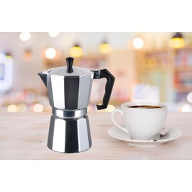 J&V TEXTILES Stovetop Espresso and Coffee Maker, Moka Pot for Classic Italian and Cuban Café Brewing, Cafeteria, (9-Cup)