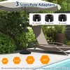 Tangkula Umbrella Base, Shell Shaped Patio Umbrella Base w/Refillable Reservoir