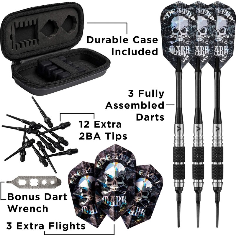 Viper Desperado 80% Tungsten Soft Tip Darts with Storage/Travel Case: