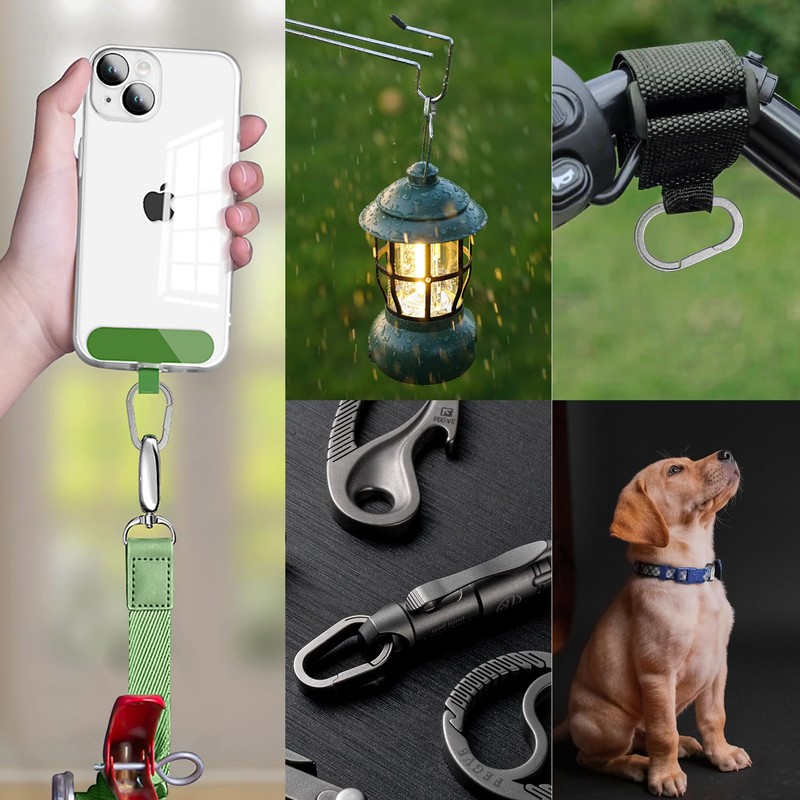 [TISUR] Titanium Key Ring, Key Ring, Carabiner, For Connecting, Mini