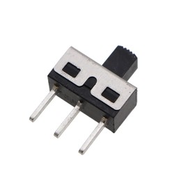 CTWHA 20PCS High Knob Vertical Slide Switch 3 Pin 2 Position 1P 2T SPDT Panel 5mm Straight Pin Current for Controlling Low Power Electronic Items Audio Video Volume