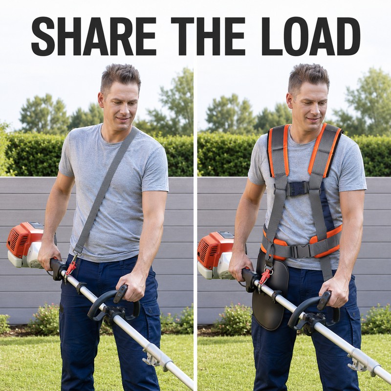 Double Shoulder Harness Strap for Brush Cutter and Lawn Trimmer
