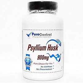 Psyllium Husk 900mg // 180 Capsules // Pure // by PureControl Supplements