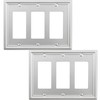 OKAWYC Triple Decorator Light Switch Cover Luca Metal Wall Plate,