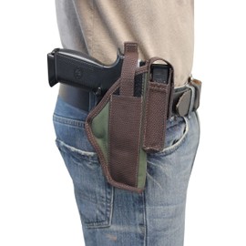 Barsony Woodland Green OWB Holster w/Mag Pouch for COLT 1911 1991 5in; 70 Right