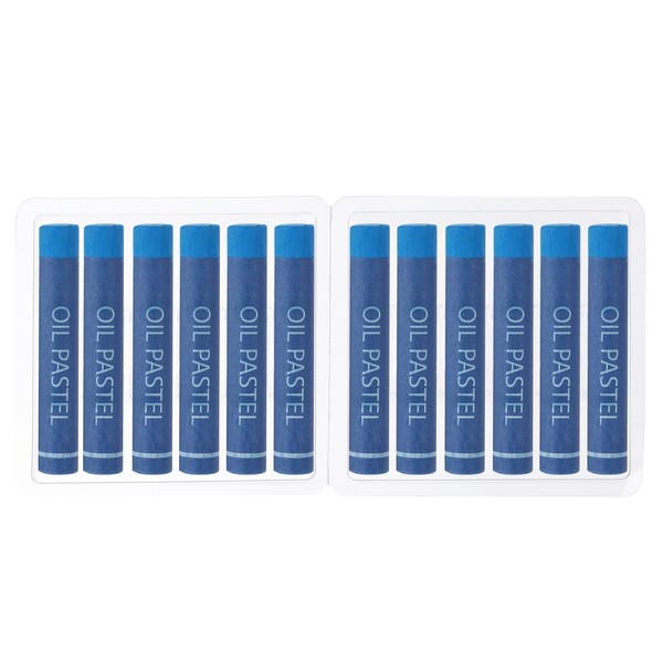 PATIKIL Cobalt Blue Oil Pastels, 12Pcs Soft Oil Crayons Creamy
