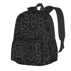 cfpolar 17 Inch Backpack Dark Gray Cheetah Leopard Print Laptop Bag Shoulder Bag School Bookbag Casual Daypack For Boys Girls