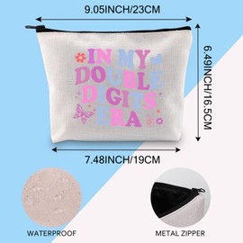 in My Double Digits Era Makeup Bag 10th Birthday Gift 10 Years Old Birthday Ten Birthday Gift Cosmetic Bag (in My Double Digits 3UK)