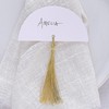 Ginger Ray White Textured Place Card Holders with Gold Tassels
