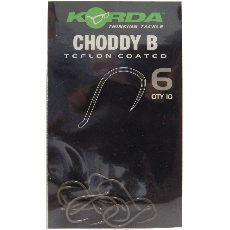Korda Choddy Carp Hooks Pack of 10 Size 8
