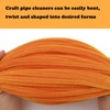 Apedoixy 100 Pieces Orange Craft Pipe Cleaners,6mm x 12inch Thick