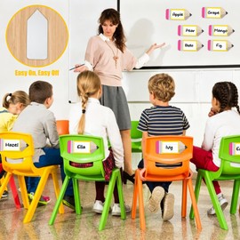 60 Pcs Pencil Name Tags for Classroom Desk 3.2x7.9 Student Desk Name Plate