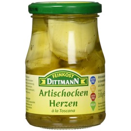 Feinkost Dittmann Artichoke Hearts in Rapeseed Oil, a la Toscana Glass (1 x 330 g)