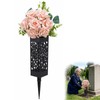 MXHBSTP 2 pcs Artificial Flowers for Graves, Memorial Vases for