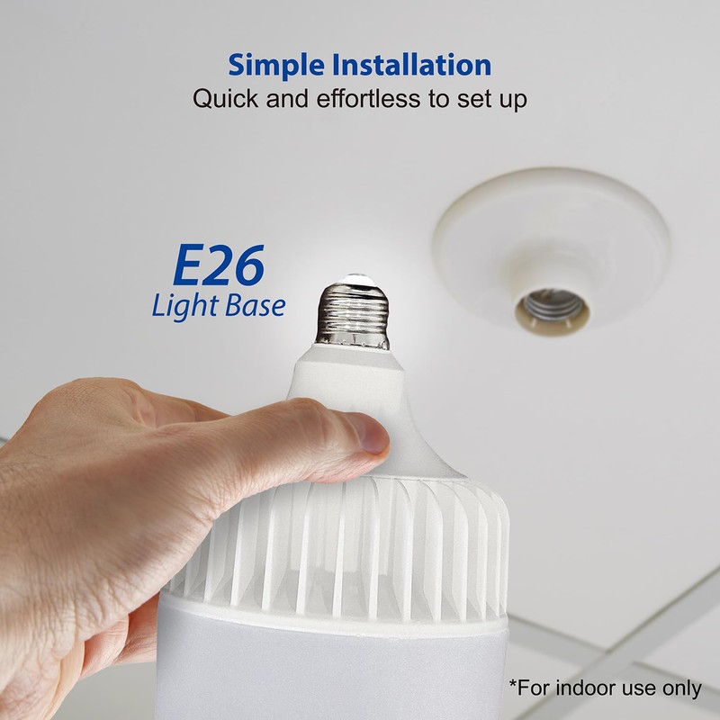 ZONE INDUSTRY CORP. LED Light Bulb, 5000 Lumens, 36W Equivalent,