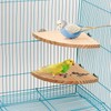 Bird Perch Platform Stand, Wood Cage Platform for Parakeet Cockatiel