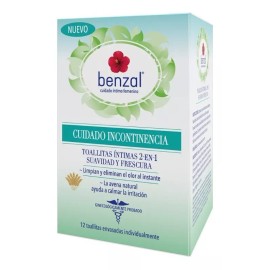 Benzal Toallitas Íntimas Cuidado Incontinencia 2 En 1